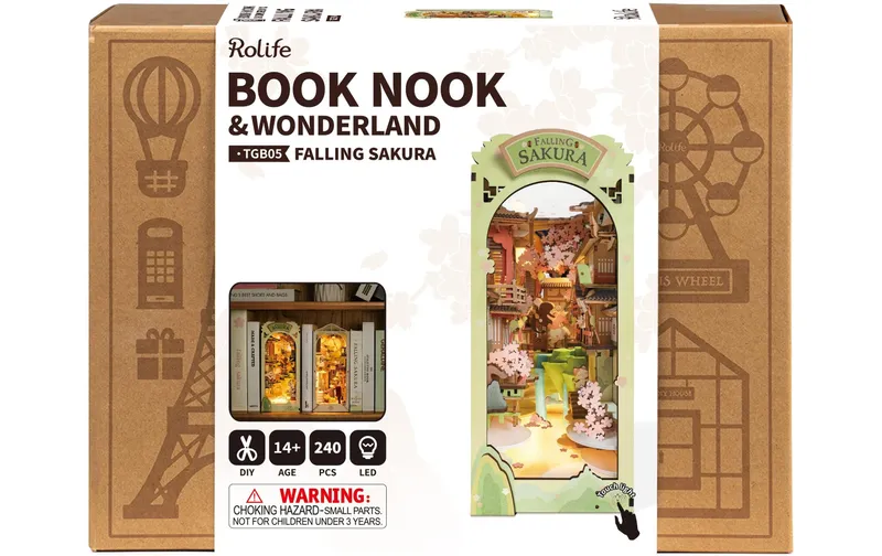 Rolife Bausatz Book Nook Falling Sakura