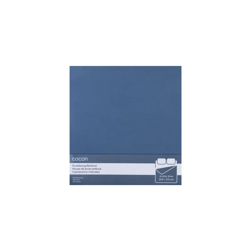 COCON Duvetbezug Renforcé 200 x 210 cm, Smoky Blue
