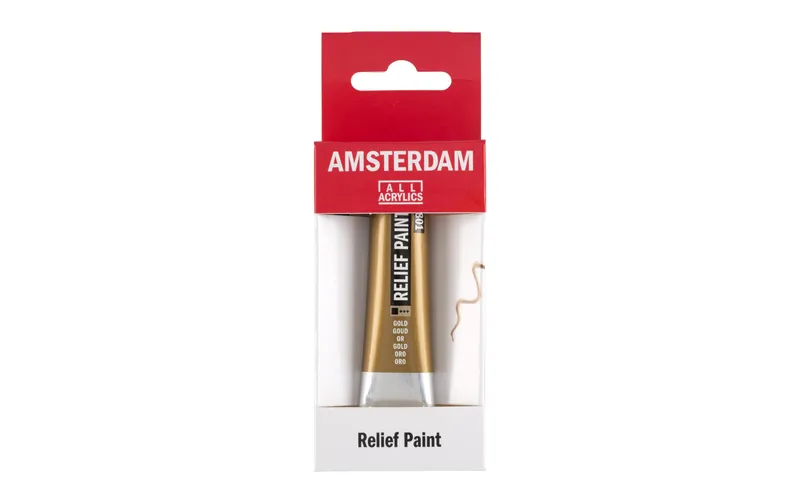 Amsterdam Acrylfarbe Reliefpaint 801 Gold deckend, 20 ml 20 ml, Gold