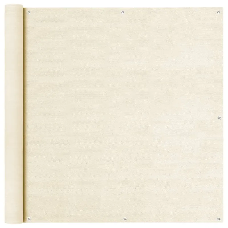 Balkon frangivista Creme 120x400 cm HDPE