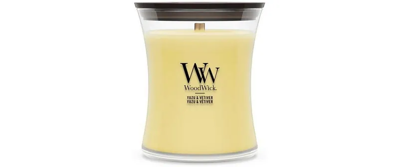 Woodwick Duftkerze Yuzu & Vetiver Medium Jar