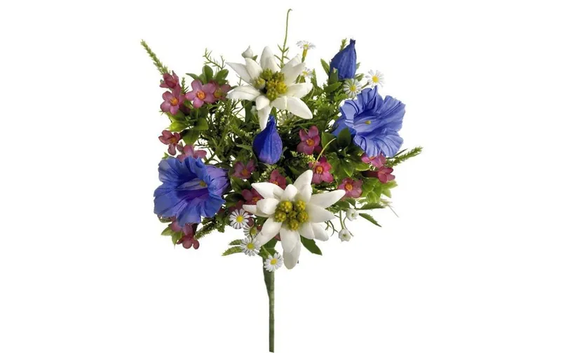 Botanic-Haus Kunstblume Alpenblütenstrauss, 22 cm