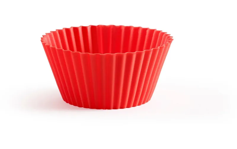 Lékué Muffin Backform Silikon, rouge, 12er Set