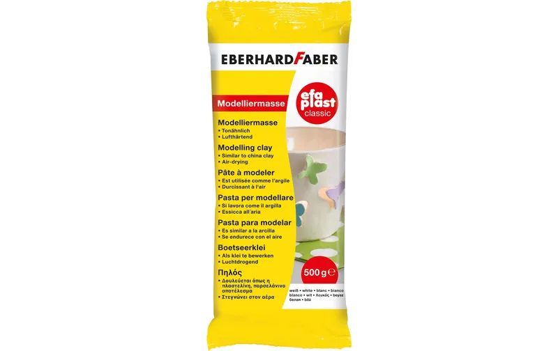 Eberhard Faber Modelliermasse Efa Plast Classic 500 g, bianco