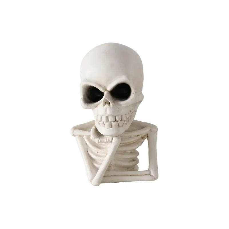 Boltze Aufsteller Skull 17 cm, Weiss