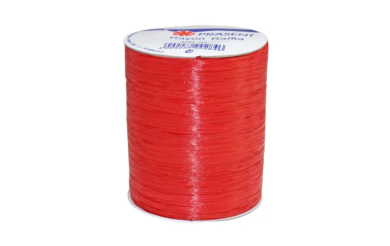 Pattberg Geschenkband Raffia Rayon 100 m, red