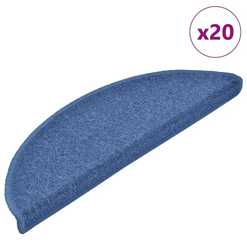 Stufenmatten 20 Stk. 56x17x3 cm Blau Halbrund