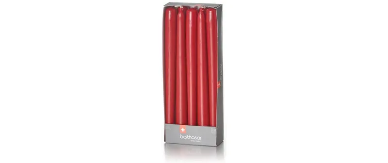 balthasar Etoilekerze 24 cm x 2.2 cm, Kirschrot, 10 pezzi