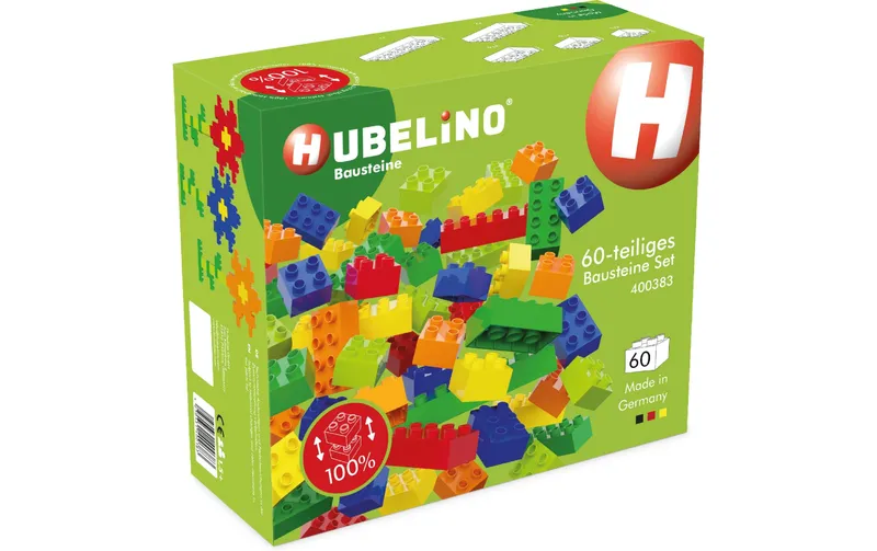 Hubelino Kugelbahn Zubehör Bausteine Set 60 Teile
