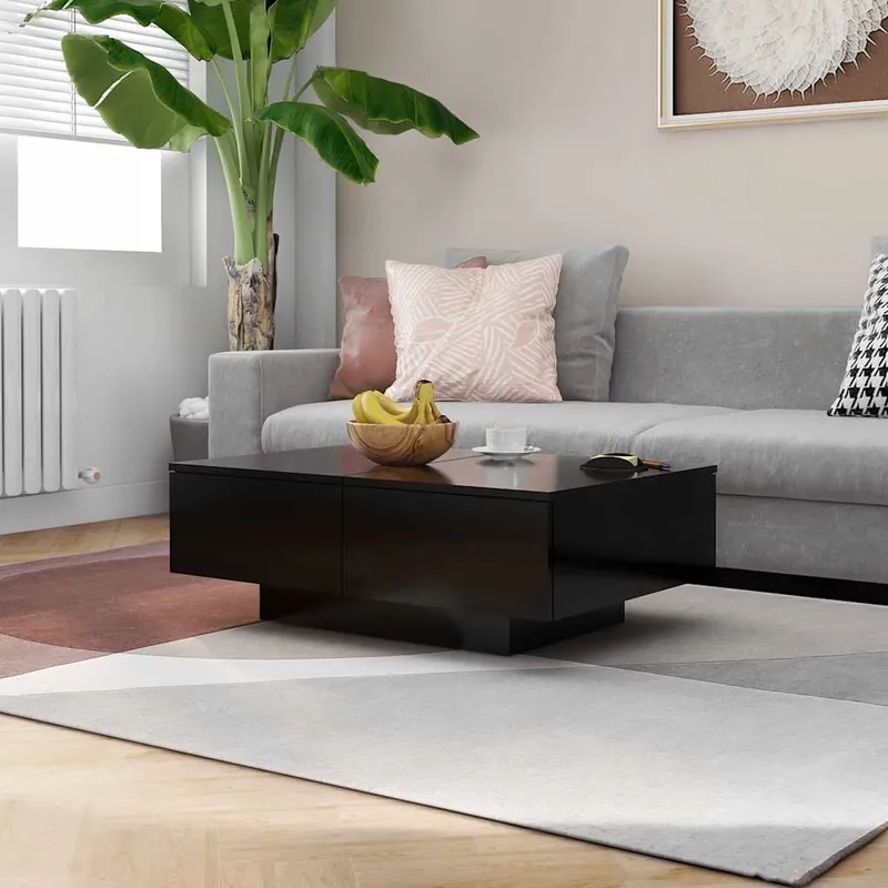 Couchtisch nero 90x60x31 cm derivato del legno