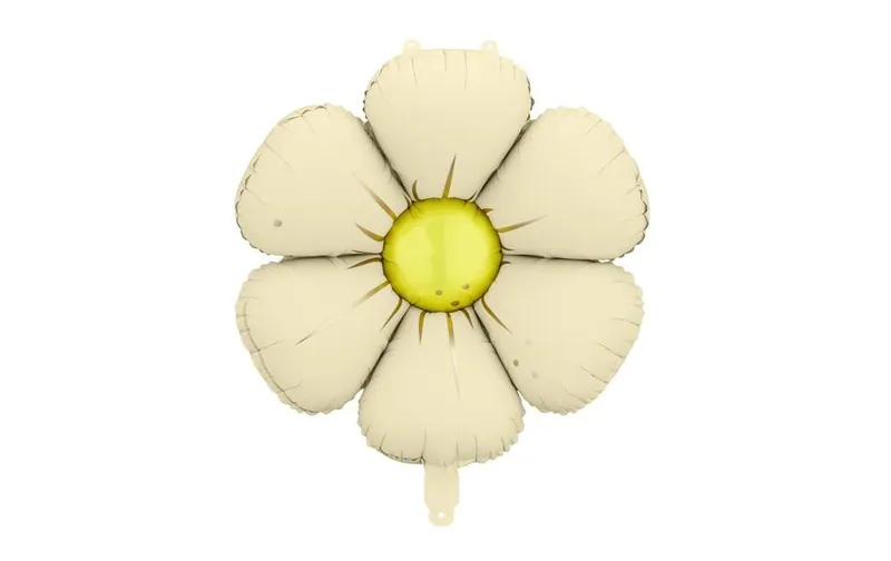 Partydeco Folienballon Gänseblümchen 4 Stk Beige/Crème