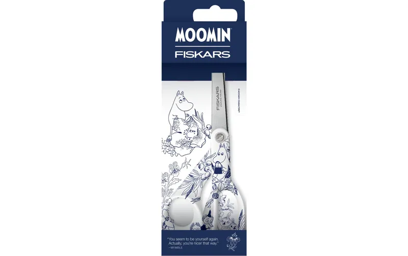 Fiskars Schere Universal Moomin Haru 21 cm, blanc