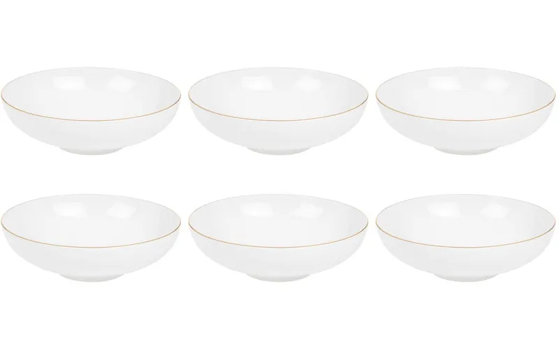 FURBER Suppen- & Pastateller Ø 20.5 cm, 6 pièces, blanc/Gold