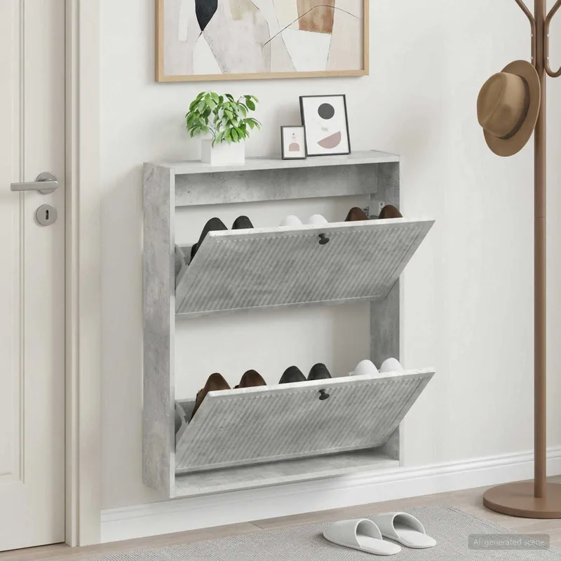 Wandmontierter Schuhschrank EDE 71 x 17 x 86 cm derivato del legno