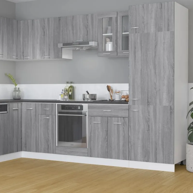 Hängeschrank Lyon Glas grey Sonoma 60x31x60 cm engineered wood
