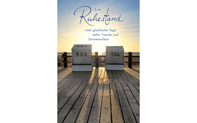 ABC Glückwunschkarte Strandkorb Ruhestand B6