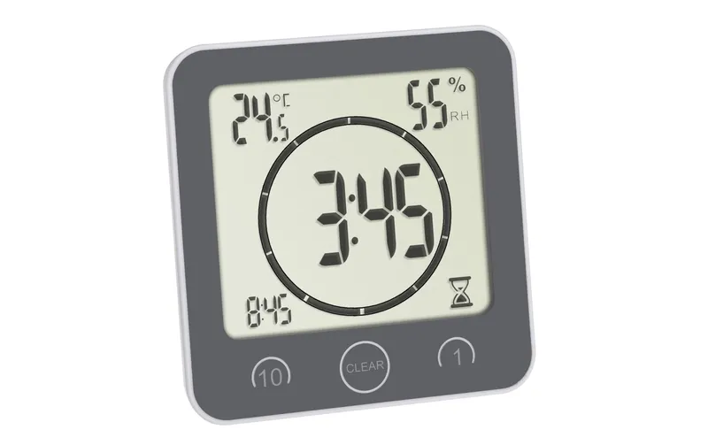 TFA Dostmann Tischuhr mit Timer white