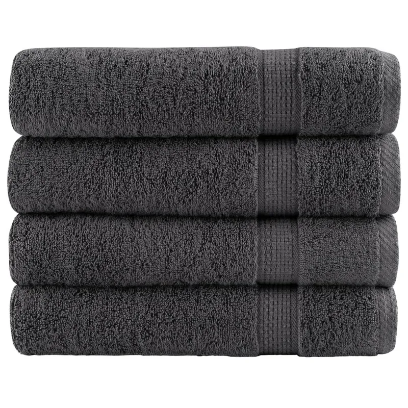 Serviettes de douche de qualité sup. SOLUND 4 pcs anthracite