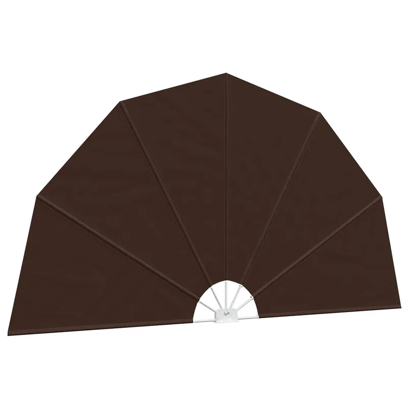 Balkon Sichtschutz Ø 400 cm Polyester Braun