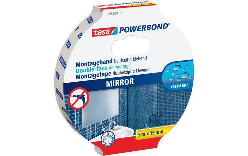 tesa Montageband Powerbond 19 mm x 5 m, bianco