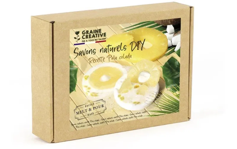 Graine Créative Graine Créative Seifen DIY Kit Pina Colada mit Trockenblumen
