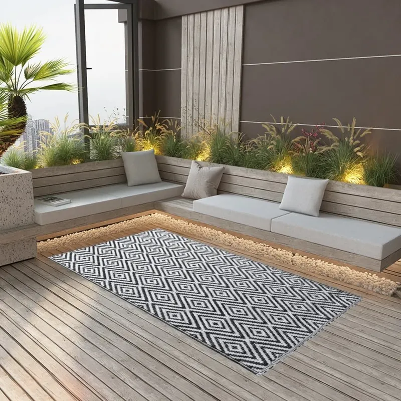 Outdoor-Teppich ARAKIL bianco e nero 120x180 cm PP