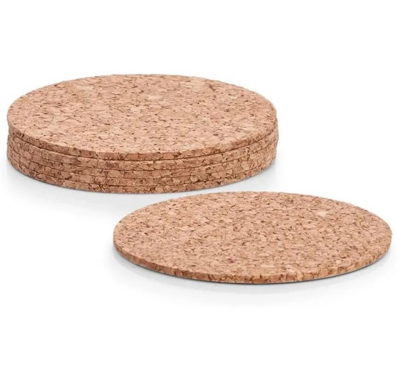 Zeller Present Glasuntersetzer Kork 9.5 cm, 6 pezzi, marrone