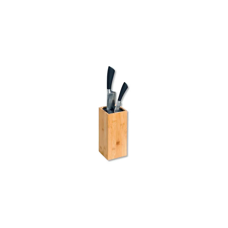 Kesper Messerblock Bambus mit Kunsttessutoborsten braun 10 x 23 cm