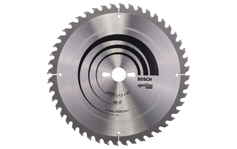 Bosch Professional Kreissägeblatt Optiline Wood, 300 x 30 x 3.2 mm, Z 48