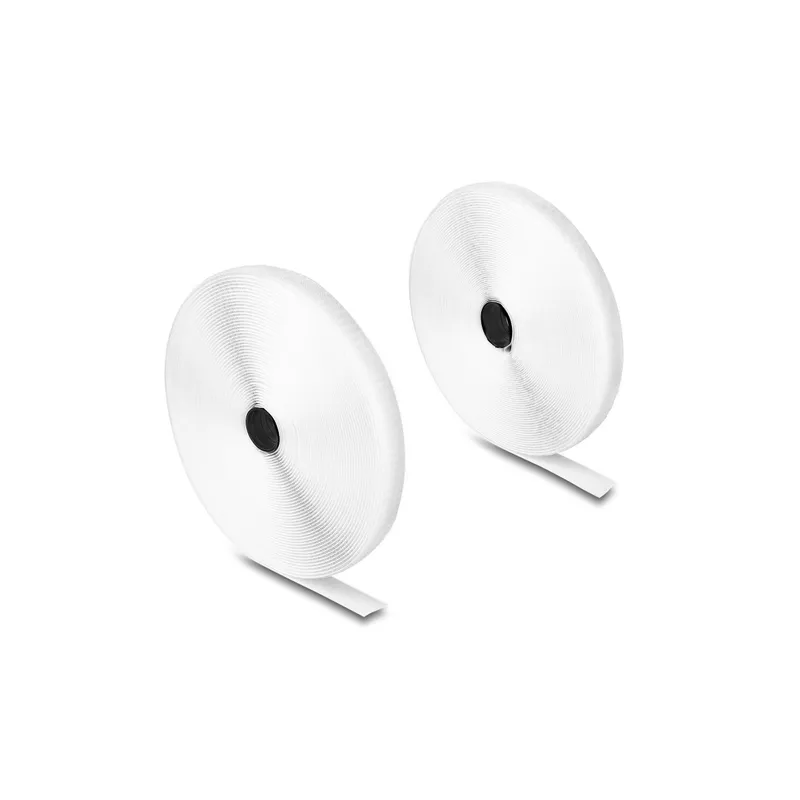 Delock Klettband 15 m x 20 mm con Haft- e Flauschband bianco