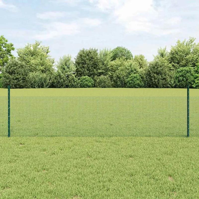 Clôture en fil soudé avec poteaux 25 x 0,5 m Acier galvanisé
