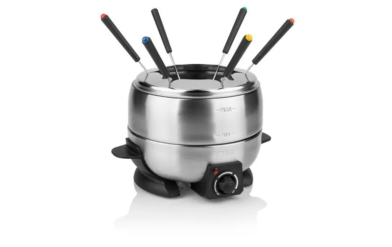 Princess Fondue-Set All-in-One 800 Watt 7 Teile, noir/Silber