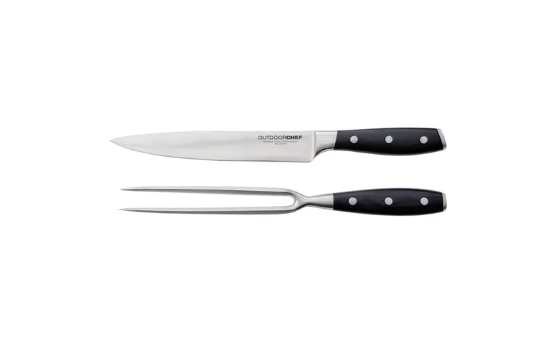 Outdoorchef Tranchier-Set Premium 2-teilig, Schwarz