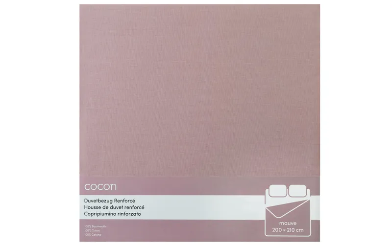COCON Duvetbezug Renforcé 200 x 210 cm, Mauve