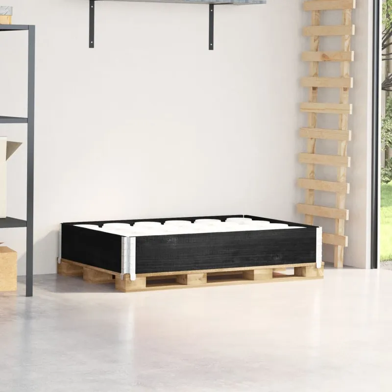 Collier de palette noir 120x80 cm bois de pin solide