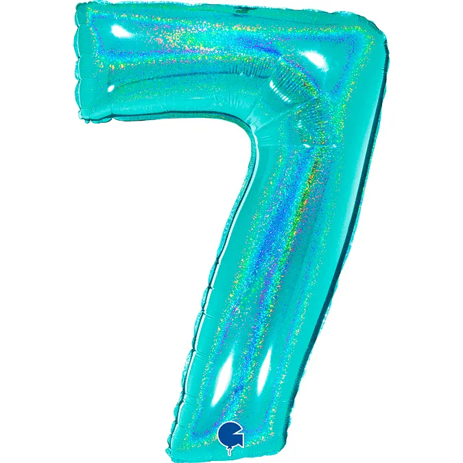 Folienballon Glitter Zahl 7
