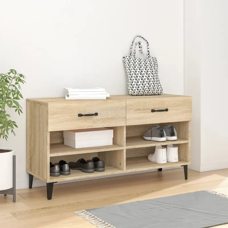 Schuhschrank Sonoma-Eiche 102x35x55 cm derivato del legno