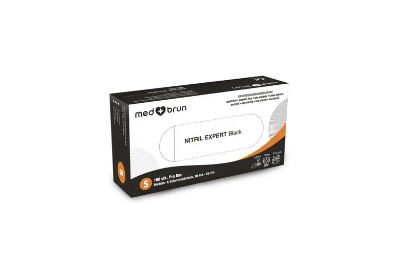 MedBrun Nitril Expert S, Schwarz, 100 Stk