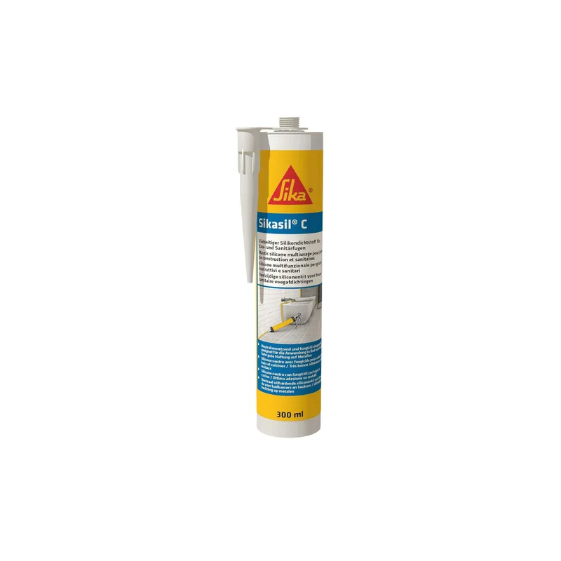 Sika Sikasil-C Silikon, Weiss, 300 ml