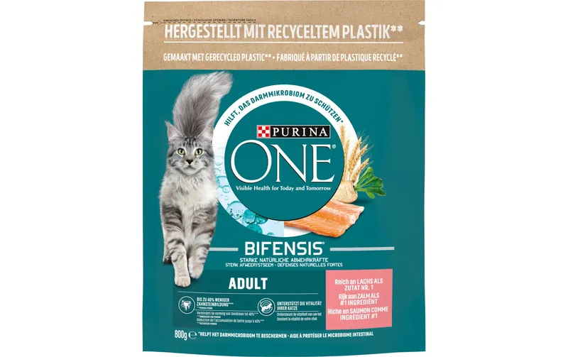 Purina ONE Trockenfutter Adult Lachs & Vollkorn, 800 g