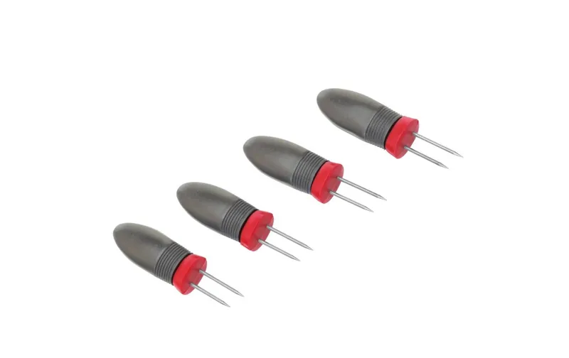 Westmark Maiskolbenhalter Spiky 4 Stück, Schwarz