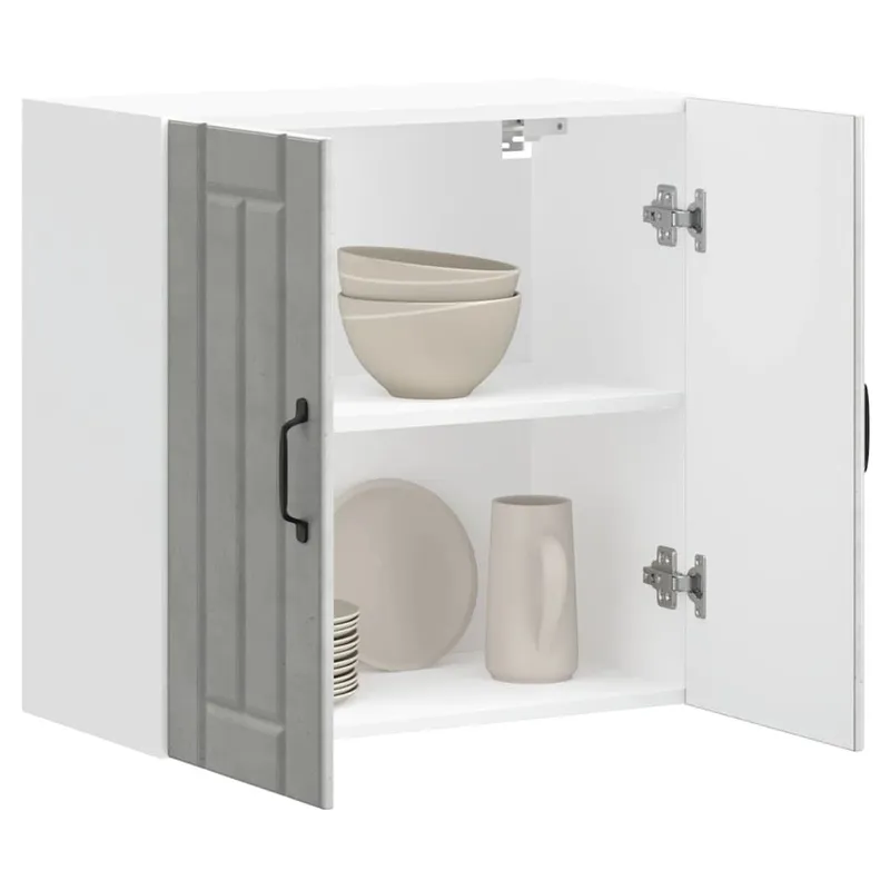 Küchen-Hängeschrank Lucca Betongrau derivato del legno