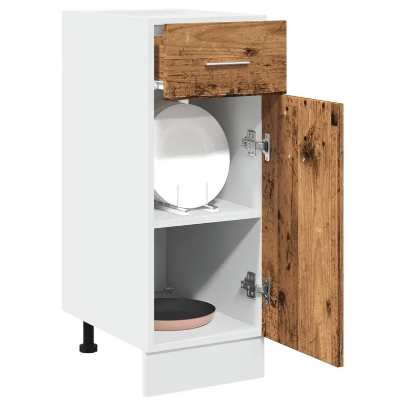 Schubunterschrank Lyon Altholz-Optik 30x46x81,5 cm Holzwerkstoff