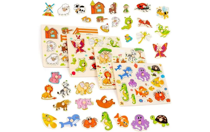Twiddlers Steckspiel 4er ensemble Wildlife