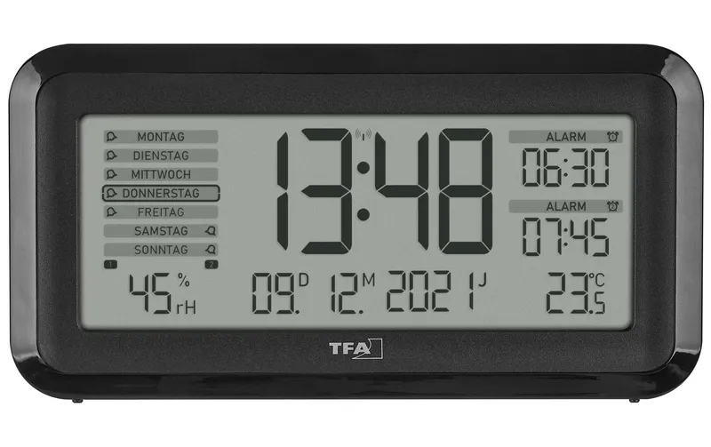 TFA Dostmann Funkwecker Boxx2 noir
