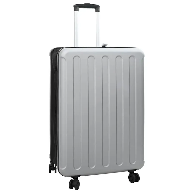 Koffer mit Schloss Silber 50 x 30 x 76 cm ABS Kunststoff