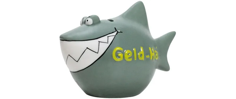 G. Wurm Spardose Geld-Hai 12.5 x 9 x 9 cm