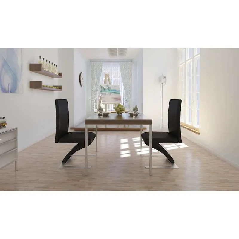 Esszimmerstühle 2 Stk. nero Kunstleder