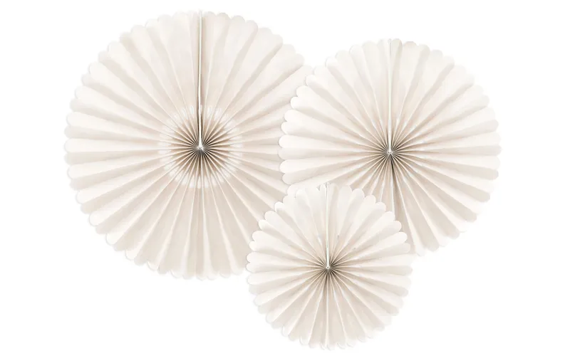 Partydeco Rosetten Pastell 3 pieces, Beige