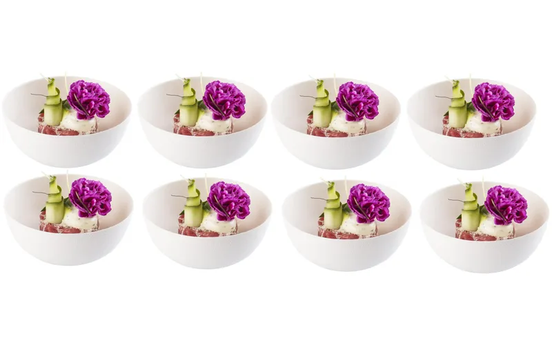 Sier Einweg-Schüssel Bagastro 11 cm, 20 pièces, blanc